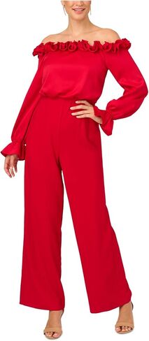 Adrianna Papell Womens Blouson Satin Crepe Jumpsuit in Saudi Arabia