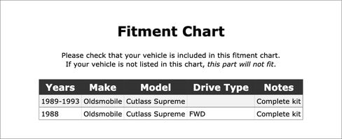 مشبك فرامل قرص خلفي مضاد للحشرجة متوافق مع Oldsmobile Cutlass Supreme FWD 1993 1992 1991 1990 1989 1988 P-3618793 in Kuwait