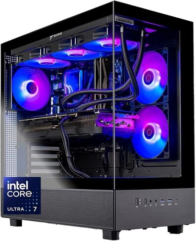 كمبيوتر سطح المكتب Skytech Gaming Azure 3، Intel Ultra 7 265K 3.9 جيجا هرتز(5.4 جيجا هرتز Turbo)، NVIDIA RTX 5060 Ti 16 جيجا، 1 تيرابايت Gen4 NVMe SSD، 32 جيجا DDR5 RAM 5600 RGB، 850 وات ذهبي ATX 3 PSU، 360 مم ARGB AIO، واي فاي، ويندوز 11 in Kuwait