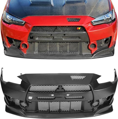 تحويل المصد الأمامي متوافق مع 2008-2015 MITSUBISHI LANCER، FQ Style PP Black Bumper Cover Conversion Bodykit من IKON MOTORSPORTS، 2009 2010 2011 2012 2013 2014 in Kuwait