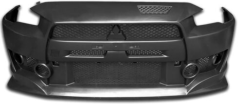 تحويل المصد الأمامي متوافق مع 2008-2015 MITSUBISHI LANCER، FQ Style PP Black Bumper Cover Conversion Bodykit من IKON MOTORSPORTS، 2009 2010 2011 2012 2013 2014 in Kuwait