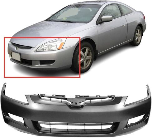 FitParts متوافق مع غطاء المصد الأمامي 2003 2004 2005 Honda Accord EX. جديد، معبأ. مع فتحات مصابيح الضباب. بدون فتحات مستشعر مساعد ركن السيارة 04711SDPA90ZZ HO1000212 in Kuwait