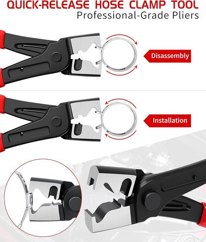 Electrical Disconnect Pliers for Cars,Electrical Connector Separator Tool and Auto Electrical Connector Disconnect Pliers, 5-Pcs with Gloves,Fuel Line Petrol Clip for Fuel Line,Wiring,Sensors & Coils in Saudi Arabia