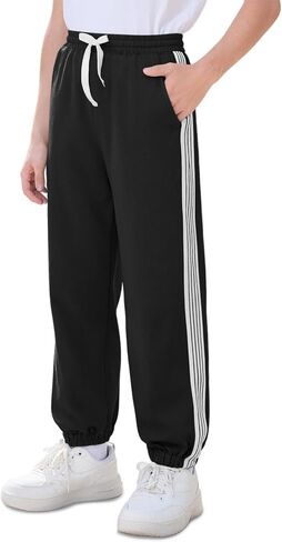 Haloumoning Boys Sweatpants Kids Clothes Athletic Casual Joggers Pants with Poket & Drawstring 5-14Y in Saudi Arabia