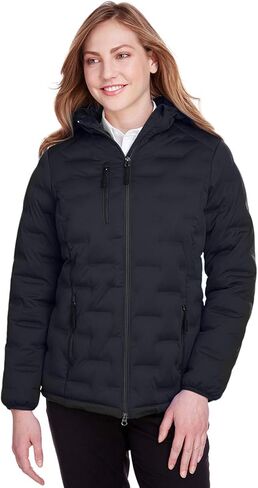 North End Ladies' Loft Puffer Jacket L BLACK/ CARBON in Kuwait