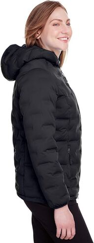 North End Ladies' Loft Puffer Jacket L BLACK/ CARBON in Kuwait