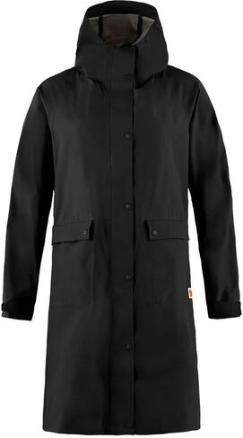 Fjallraven Women's Vardag Rain Parka, Black (F14500131, US, Alpha, Small, Regular, Regular) in Saudi Arabia