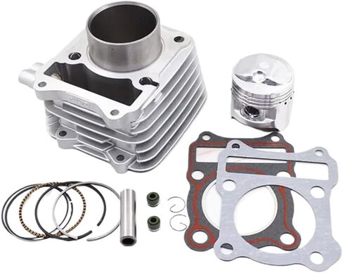 مجموعة حشية مكبس اسطوانة الدراجة النارية 125cc متوافقة مع DR125 DR 125(125CC برميل فضي) in Kuwait