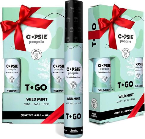 Oopsie Poopsie Before-You-Go Toilet Spray, Travel Essentials, Each Up to 50 Uses, On-The-Go Bathroom Odor Deodorizer with Essential Oils, TSA Approved Size, Flower Citrus 4 Pack, 0.34 Fl Oz in Saudi Arabia