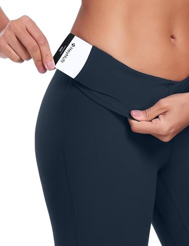 HeyNuts Harmony Flare Leggings for Women, High Waisted Tummy Control Bell Bottom Leggings Wide Leg Bootcut Yoga Pants Athletic Compression Buttery Soft Lounge Pants 29" True Navy L(12) in Saudi Arabia