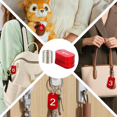 30 قطعة من علامات الألومنيوم المرقمة مع حلقات مفاتيح رقم 1-30 علامات أرقام معدنية علامات رئيسية لتحديد هوية الفندق ومنزل النوم وخزانة المنزل in Kuwait