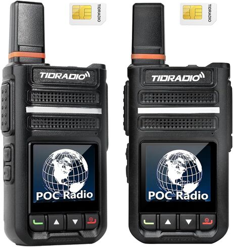 TIDRADIO TD-G18 Rapid Long Range Walkie Talkies Radio Unlimited Range 1000 Miles Compatible with TD-M15, Nationwide POC Two Way Radio with SIM Card for Family Logistics Compan, 4 Pack in Saudi Arabia