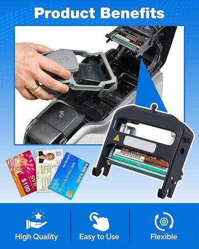 P1094879-020 رأس طباعة أصلي لـ Zebra ZC100 ZC300 ZC350، استبدال رأس طباعة OEM جديد لطابعات البطاقات الحرارية Zebra، طباعة بطاقة هوية ملونة 300 نقطة في البوصة أداء مثالي وعمر ممتد in Saudi Arabia