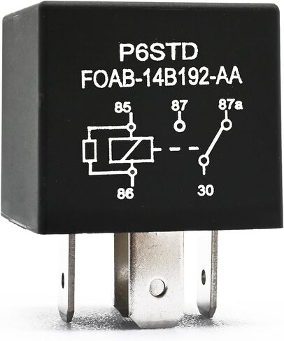 6 Pcs P6Sdt Foab-14B192-Aa Relay, 40A 12Vdc 5 Pin Relay, OEM Replacement for F0Ab-14B192-Aa Compatible with Ford in Saudi Arabia