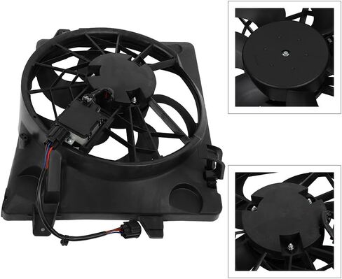 Radiator Cooling Fan Fit 2003-2005 for Lincoln Town Car 4.6L 2003-2005 for Mercury Grand Marquis 4.6L 2003-2004 for Mercury Marauder 4.6L 620-120 Black in Saudi Arabia