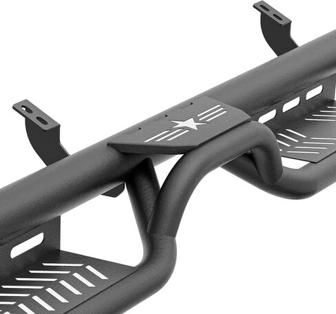 لوحات الجري ذات الدرجات الجانبية المتوافقة مع إصدار 2010-2024 Toyota 4Runner Trail Edition، 2014-2024 Toyota 4-Runner SR5 / TRD Pro (بدون تنانير جانبية)، تصميم درجين مزود بمسامير على السكك الحديدية الجانبية Nerf Bar in Saudi Arabia