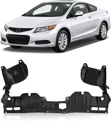 CarPartsDepot Engine Splash Shield سفلي تحت الغطاء متوافق مع Civic Coupe Sedan Hybrid 2006-2011 يناسب HO1228112 74111SNAA00 in Kuwait