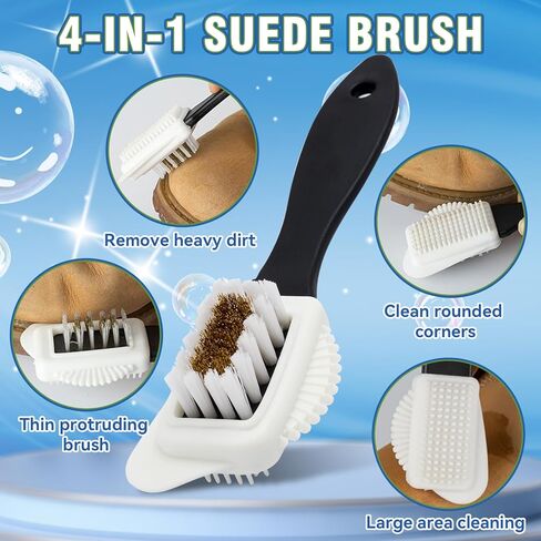 مجموعة تنظيف الأحذية المصنوعة من الجلد السويدي، مجموعة تنظيف الأحذية المصنوعة من جلد الغزال والجلد المدبوغ بوزن 6.76 أونصة، منظف الأحذية الرياضية مع فرشاة ومنشفة، منظف الجلد السويدي للأحذية والجلود وجلد النوبوك والجلد والنسيج والقماش in Kuwait