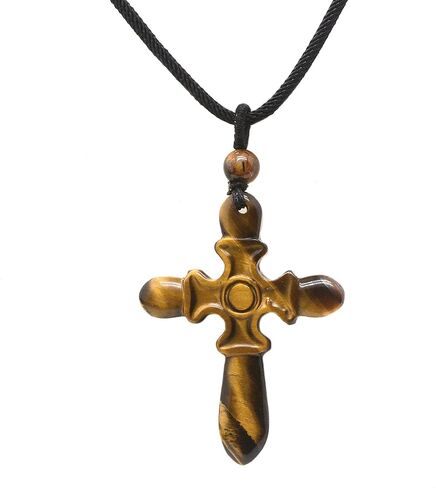 Justinstones Natural Yellow Tigers Eye Crystal Necklaces Amulet Protection Necklace Pendant Healing Jewlery Gift 22 inch in Saudi Arabia