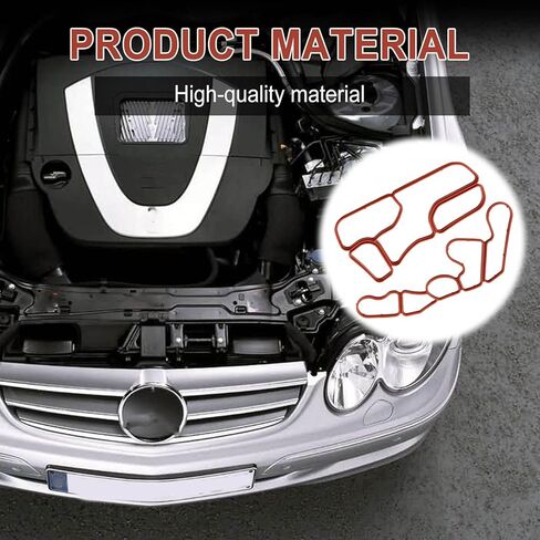 مجموعة حشية مبيت فلتر زيت المحرك متوافقة مع Benz C300 3.0L V6 2006-2011، CLS550 2007-2010، CLK550 2007-2009، C280 3.0L V6 2006-2007 إلخ، استبدل رقم OE 2721840280، 2721840080 in Saudi Arabia