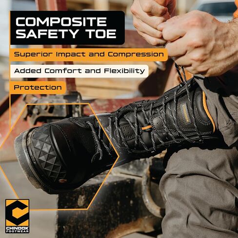 Chinook Footwear Scorpion 9" Composite Toe Industrial & Construction Waterproof Work Boots in Kuwait