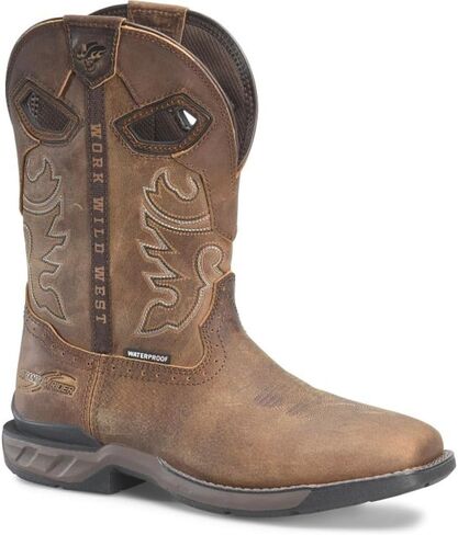 PHANTOM RIDER Men's Wilmore 11" Waterproof Wide Square Toe Roper Boot in Kuwait
