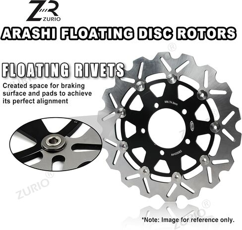 دوارات أقراص الفرامل الأمامية والخلفية العائمة متوافقة مع Honda CBR600RR Non ABS 2003-2020، CBR600RR ABS 2009-2015، CBR1000RR 2004-2005، ذهبي in Saudi Arabia