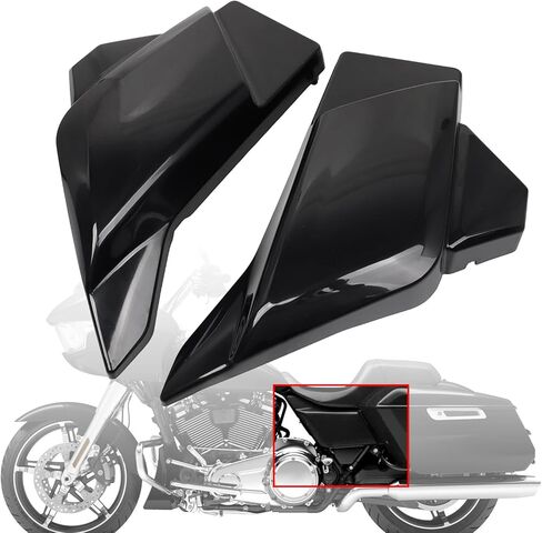 أغطية جانبية للبطارية باللون الأسود اللامع للوحة الجانبية لـ Harley CVO Road Glide FLTRXSE 2023-2025، CVO Street Glide FLHXSE 2023-2025، CVO Road Glide ST FLTRXSTSE 2024-2025 in Saudi Arabia