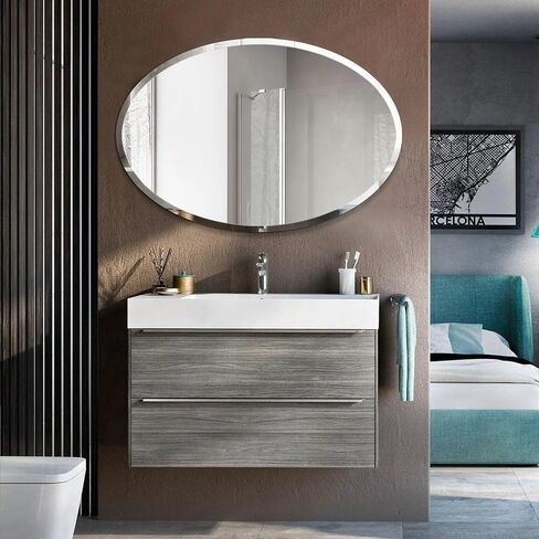 Custom Cut Mirror, Oval Mirrors - 3/16-1/4" Thick - Bevel Polish Edge, America Mirror in Kuwait