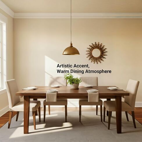 مرآة بوهو صن برست مقاس 24 بوصة، مرآة خشبية مستديرة لتزيين الحائط مرآة شمسية لغرفة النوم وغرفة المعيشة والحمام والممر والشرفة ومدخل المزرعة وهدية الانتقال لمنزل جديد in Kuwait