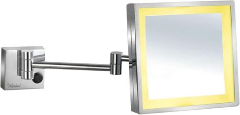 مجموعة وايتهاوس WHMR25-C مرآة مكبرة على الحائط مربعة الشكل 5X، كروم مصقول in Kuwait