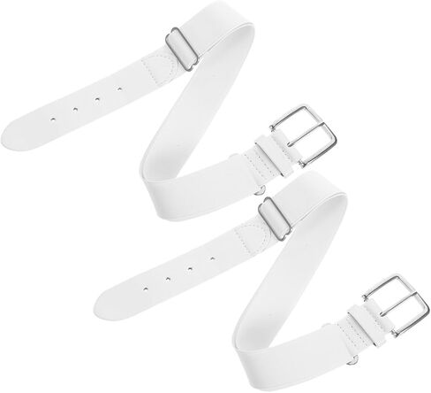 PRETYZOOM 2pcs Baseball Belt Elastic Adjustable Soft Pu Leather Sports Belt for Men Women Youth Outdoor Softball and Baseball Uniform Use White in Saudi Arabia