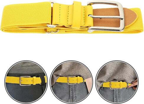 Baseball Belt for Youth and Men Elastic Pu Leather Softball Belt with Stretch Waist for Outdoor Team Uniforms Random Color in Saudi Arabia