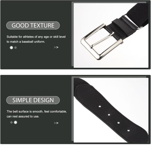 Veemoon Baseball Belt for Adults and Youth Adjustable Elastic Softball Waist Belt for Men and Women Black Suitable for Outdoor Team Sports in Saudi Arabia