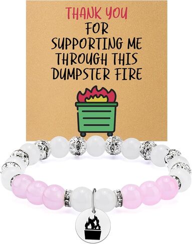 Thank You Gift Bracelets for Women Teacher Appreciation Gifts Bracelets for Women Friend Jewelry Thank You Cards & Stretch Bead Bracelets Gift for Coworker Boss Gifts Christmas Birthday Presents in Saudi Arabia