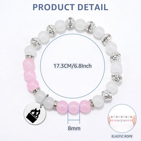 Thank You Gift Bracelets for Women Teacher Appreciation Gifts Bracelets for Women Friend Jewelry Thank You Cards & Stretch Bead Bracelets Gift for Coworker Boss Gifts Christmas Birthday Presents in Saudi Arabia