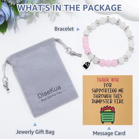 Thank You Gift Bracelets for Women Teacher Appreciation Gifts Bracelets for Women Friend Jewelry Thank You Cards & Stretch Bead Bracelets Gift for Coworker Boss Gifts Christmas Birthday Presents in Saudi Arabia