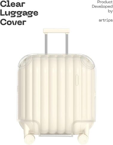 artrips) واقيات غطاء الأمتعة - حقيبة بعجلات من مادة PVC السميكة الشفافة (24 بوصة) in Kuwait