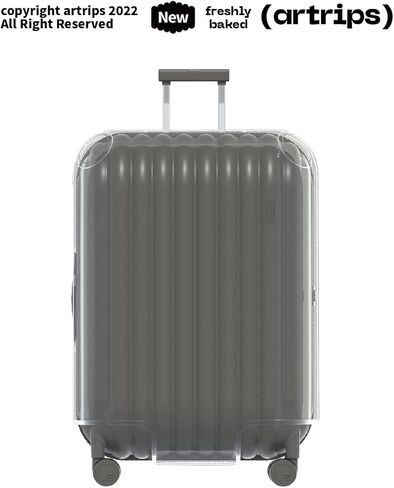 artrips) واقيات غطاء الأمتعة - حقيبة بعجلات من مادة PVC السميكة الشفافة (24 بوصة) in Kuwait