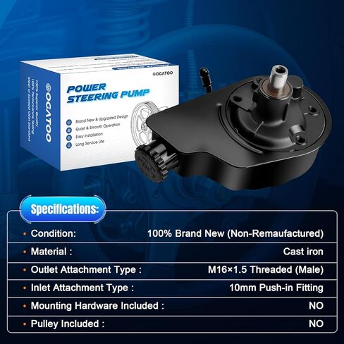 20-8739 Power Steering Pump with Reservoir Fits for Chevrolet GMC Cadillac AM General Hummer Chevy Silverado 1500 Classic Silverado 2500 Suburban 3500 HD Sierra 1500 Yukon 1996-2017 Replaces 26041316 in Saudi Arabia