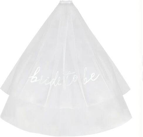 Bridal veil Bride to Be Gold Foil Print Veil for Bachelorette Party Bridal Shower Wedding Veil Engagement Party Favors in Saudi Arabia