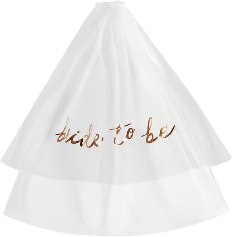 Bridal veil Bride to Be Gold Foil Print Veil for Bachelorette Party Bridal Shower Wedding Veil Engagement Party Favors in Saudi Arabia