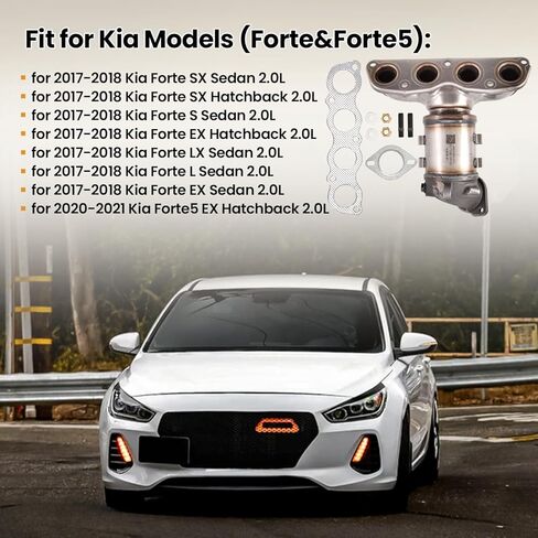 674-092 محول حفاز أمامي مناسب لسيارة Hyundai Elantra 2.0L 2017-2020، لكيا Forte&Forte5 2.0L 2017-2021، استبدل 28510-2EFB0 28510-2ESA0 28510-2ESB0 327-10007 327-10170 33369 in Saudi Arabia