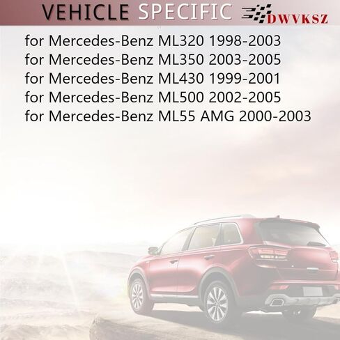 دعم مركز عمود المحرك الأمامي لمرسيدس بنز ML320 3.2L 1998 1999 2000 2001 2002 2003، لـ ML55 AMG 5.5L 2000 2001 2002 2003 يستبدل #934702، V301907، (1x) in Kuwait