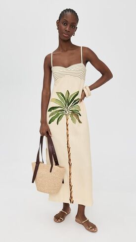 فستان طويل بطباعة استوائية للنساء، طباعة استوائية، L in Kuwait