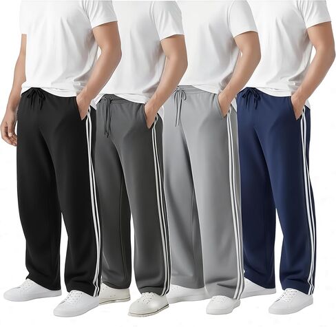 بنطال مبطن بالصوف للأطفال الأولاد برباط، بنطلون رياضي دافئ، 4 قطع، 4-16 سنة in Kuwait