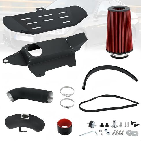 استبدال مجموعة مدخل الهواء البارد لسيارات BMW F22/F30/31/34/F32/33/36 2.0T، أنبوب سحب 3.5 بوصة، فلتر هواء 3.5 بوصة Mixizap in Kuwait