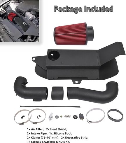 استبدال مجموعة مدخل الهواء البارد لسيارات BMW F22/F30/31/34/F32/33/36 2.0T، أنبوب سحب 3.5 بوصة، فلتر هواء 3.5 بوصة Mixizap in Kuwait