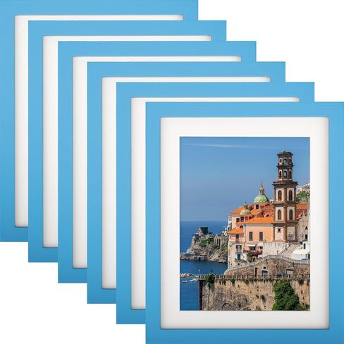 إطارات صور سوداء مربعة الشكل كلاسيكية مقاس 5×5 من الخشب الطبيعي مكونة من 6 قطع للتركيب على الحائط وعرض سطح الطاولة in Saudi Arabia