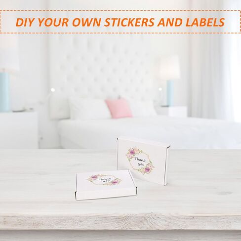 مجموعة صناديق الشحن من HORLIMER مقاس 7 × 5 × 1 مكونة من 100 قطعة، صندوق بريد من الورق المقوى المموج الأبيض لتعبئة الشركات الصغيرة in Kuwait